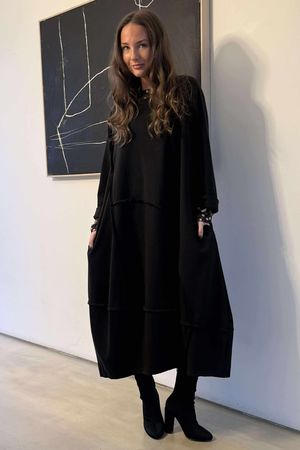 Sola Smart Tech Panel Dress Black